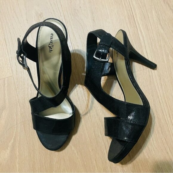 East 5th woman’s black heel sandal size 11 stiletto formal shoe party dressy - Picture 1 of 10